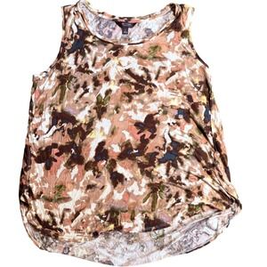 Simply Vera Vera Wang Womens Tank Top Large Abstract Print Sleeveless Casual